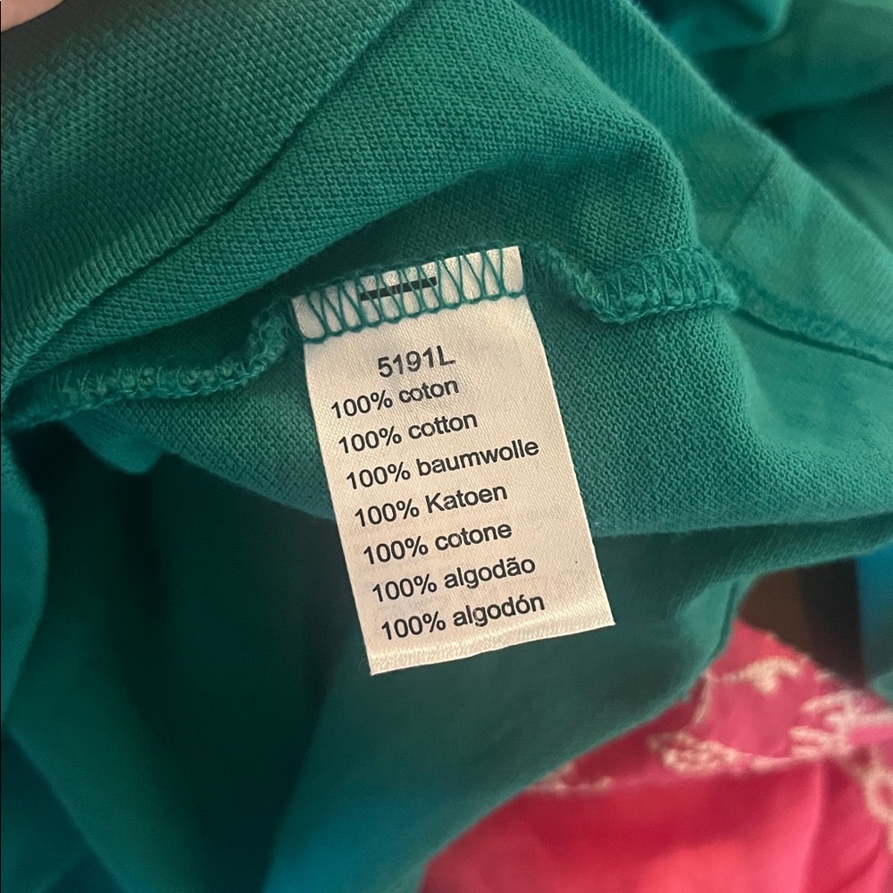 LACOSTE + Malandrino Green Batwing 1/4 Sleeve Fitted Polo Hirt, size S - Picture 9 of 10